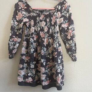 🌸 Floral Smocked Long Sleeve Dress – Romantic Cottagecore Style 🌸
